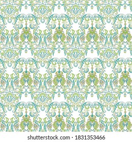 Patrón floral barroco vectorial. ornamento floral clásico. textura vintage para papel pintado, textil, tela