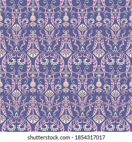 Vektorbarocke Blumenmuster. klassische Blumenschmuck