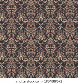 Vector Baroque floral pattern. classic floral ornament. vintage seamless texture for wallpapers, textile, fabric