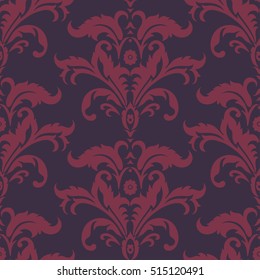 Vector Baroque floral pattern. classic floral ornament. vintage texture for wallpapers, textile, fabric