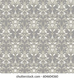 Vector Baroque floral pattern. classic floral ornament. 