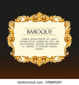 Vector baroque frame
