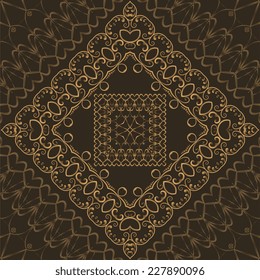 Vector baroque frame in Victorian style. Element for design.