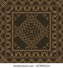 Vector baroque frame in Victorian style. Element for design.