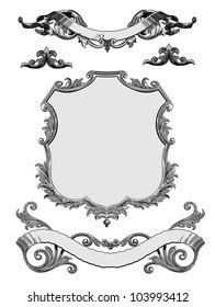 Vector - baroque frames and decorative elements