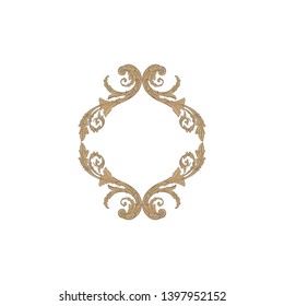 Vector baroque ornament element for design. 