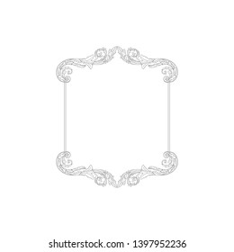 Vector baroque ornament element for design. 