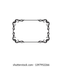 Vector baroque ornament element for design. 