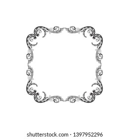 Vector baroque ornament element for design. 