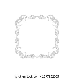 Vector baroque ornament element for design. 