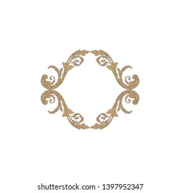 Vector baroque ornament element for design. 