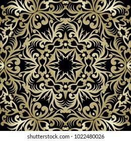 Vector baroque ornament in Victorian style. Ornate element for design. Toolkit for designer. Golden ornamental pattern for greeting cards. Traditional floral decor.
