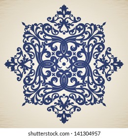 Vector baroque ornament in Victorian style. Element for design. It can be used for decorating of invitations, cards, decoration for bags and clothes.