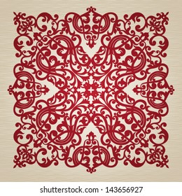 Vector baroque ornament in Victorian style. Element for design. It can be used for decorating of invitations, cards, decoration for bags and clothes.