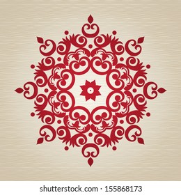 Vector baroque ornament in Victorian style. Element for design. It can be used for decorating of invitations, greeting cards, decoration for bags and clothes, at tattoo creation. 