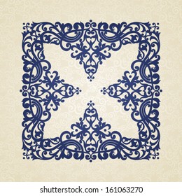 Vector baroque ornament in Victorian style. Ornate element for design. Toolkit for designer. It can be used for decorating of invitations, greeting cards, decoration for bags and clothes.