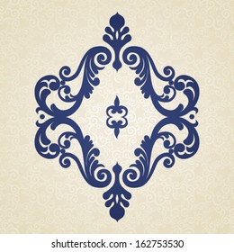 Vector baroque ornament in Victorian style. Ornate element for design. Toolkit for designer. It can be used for decorating of invitations, greeting cards, decoration for bags and clothes.