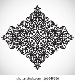 Vector baroque ornament in Victorian style. Ornate element for design. Toolkit for designer. It can be used for decorating of wedding invitations, greeting cards, decoration for bags and clothes.