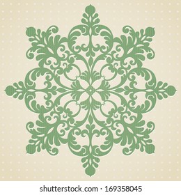 Vector baroque ornament in Victorian style. Element for design. It can be used for decorating of wedding invitations, greeting cards, decoration for bags and clothes, at tattoo creation.