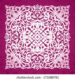 Vector baroque ornament in Victorian style. Ornate element for design. Toolkit for designer. It can be used for decorating of wedding invitations, greeting cards, decoration for bags and clothes.
