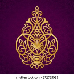Vector baroque ornament in Victorian style. Ornate element for design. Toolkit for designer. It can be used for decorating of wedding invitations, greeting cards, decoration for bags and clothes.