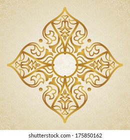 Vector baroque ornament in Victorian style. Ornate element for design. Toolkit for designer. It can be used for decorating of wedding invitations, greeting cards, decoration for bags and clothes.