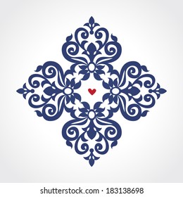 Vector baroque ornament in Victorian style. Ornate element for design. Toolkit for designer. It can be used for decorating of invitations, greeting cards, decoration for bags and clothes.