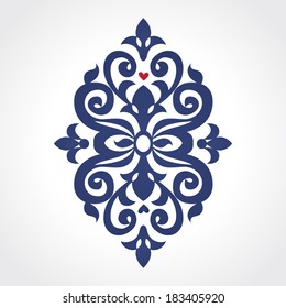 Vector baroque ornament in Victorian style. Ornate element for design. Toolkit for designer. It can be used for decorating of invitations, greeting cards, decoration for bags and clothes.