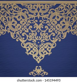 Vector baroque seamless border in Victorian style. Element for design. It can be used for decorating of invitations, cards, decoration for bags and clothes.