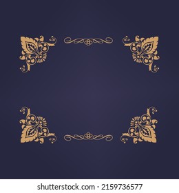 Vector baroque seamless borders in Victorian style. Element for design. You can place the text in an empty place. It can be used for decorating of invitations, cards, decoration for bags and clothes.