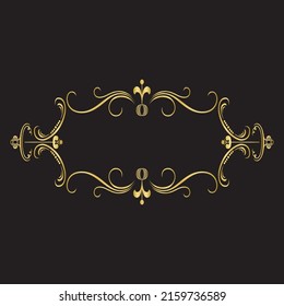Bordes barrocos vectoriales impecables al estilo victoriano. Elemento para el diseño. Puede colocar el texto en un lugar vacío. Se puede usar para decorar invitaciones, tarjetas, decoración para bolsas y ropa.