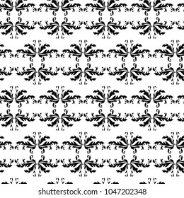 Vector baroque seamless pattern, decorative nature ornament