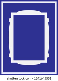 vector baroque white blank frame