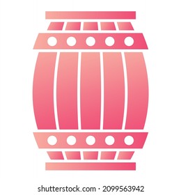 Vector Barrel Glyph Gradient Icon Design
