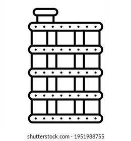 Diseño de icono de contorno de barril de vector

