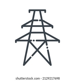 Vector barrel pylon line icon isolated on transparent background.