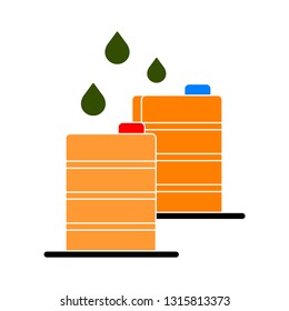 vector barrels illustration, oil barrels. petroleum oil gas container