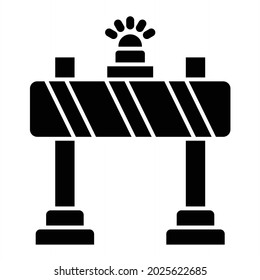 Diseño de iconos de glifo de Barrera de vectores
