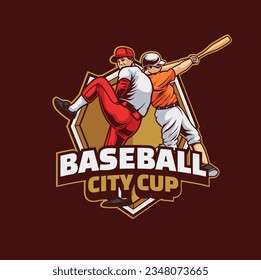 Vector of baseball badge logo team
