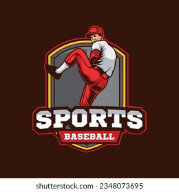 Vector of baseball badge logo team