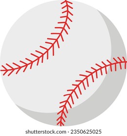 Vector baseball ball illustration on white background