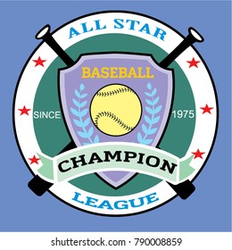 vector baseball champion