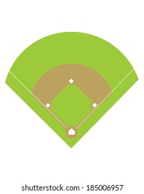 Vector Baseball Diamond And Field