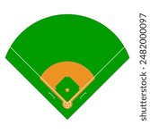 Vector of baseball field background.