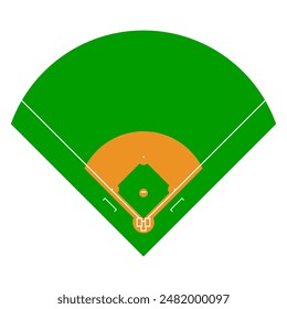 Vector of baseball field background.