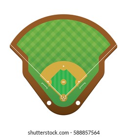 Vector of baseball field background.