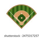 Vector of baseball field top view