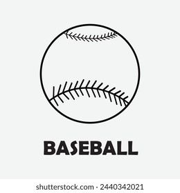 Vector baseball icon. Baseball Ball Icon Vector Logo Design Template on grey background. Baseball icon, simple black style. Vector illustration. Eps file 209.