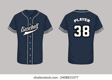 Vector baseball jersey template design