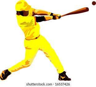 vector -  Baseball player isolated on background